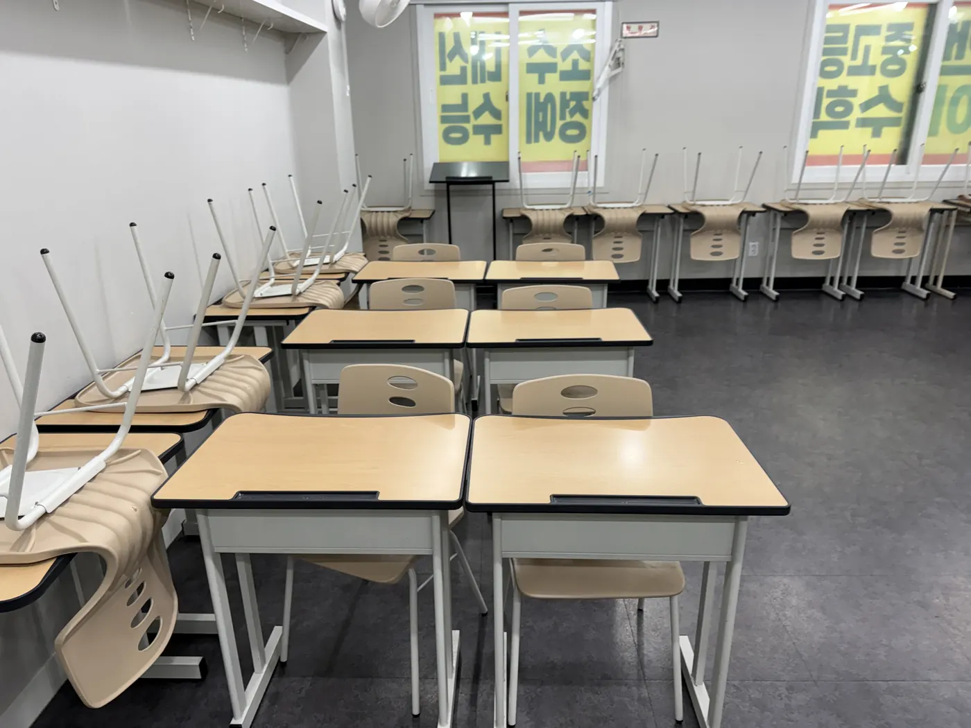 강의실 마감 — 사성동 학원청소 현장