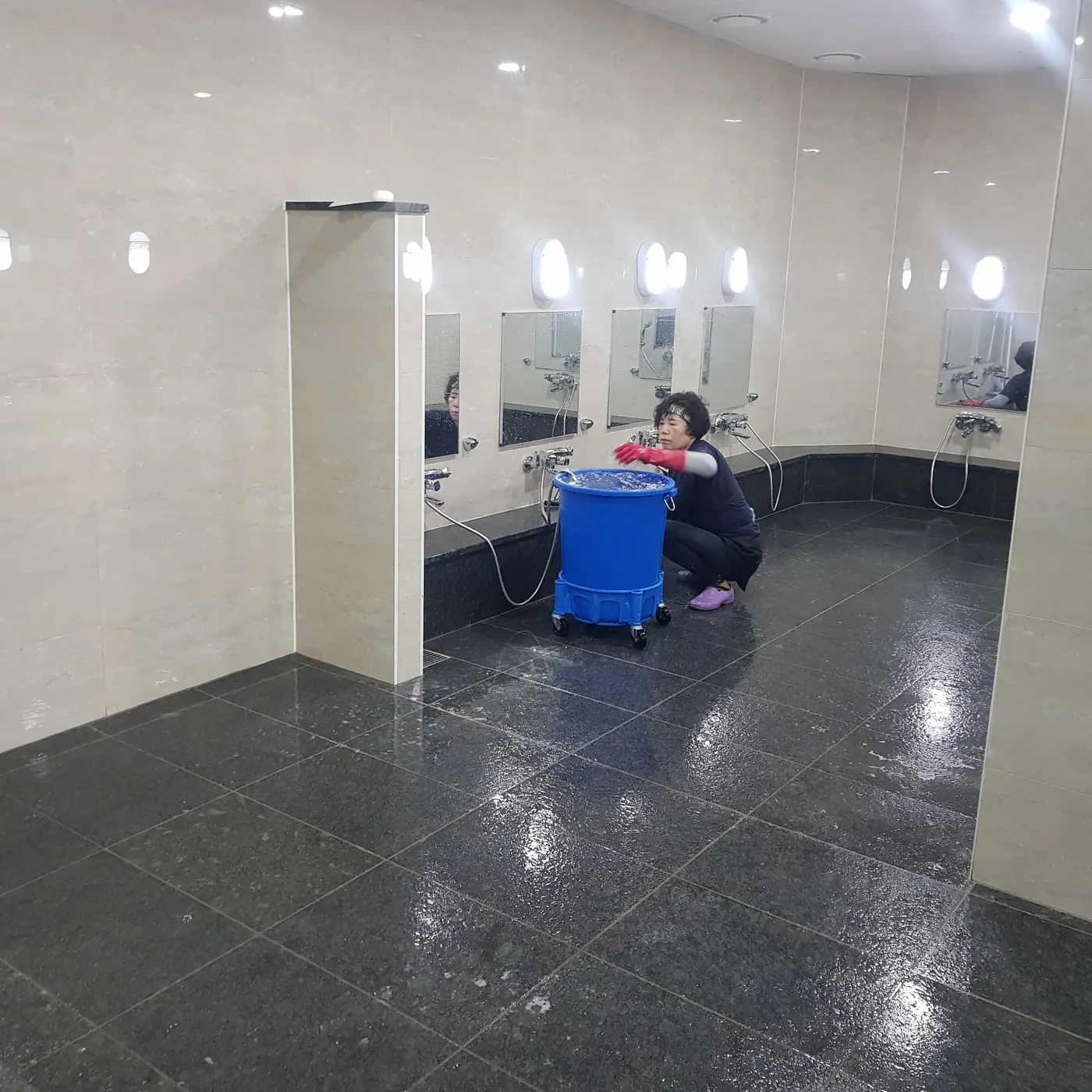 줄눈 복원 — 비래동 목욕탕청소 현장