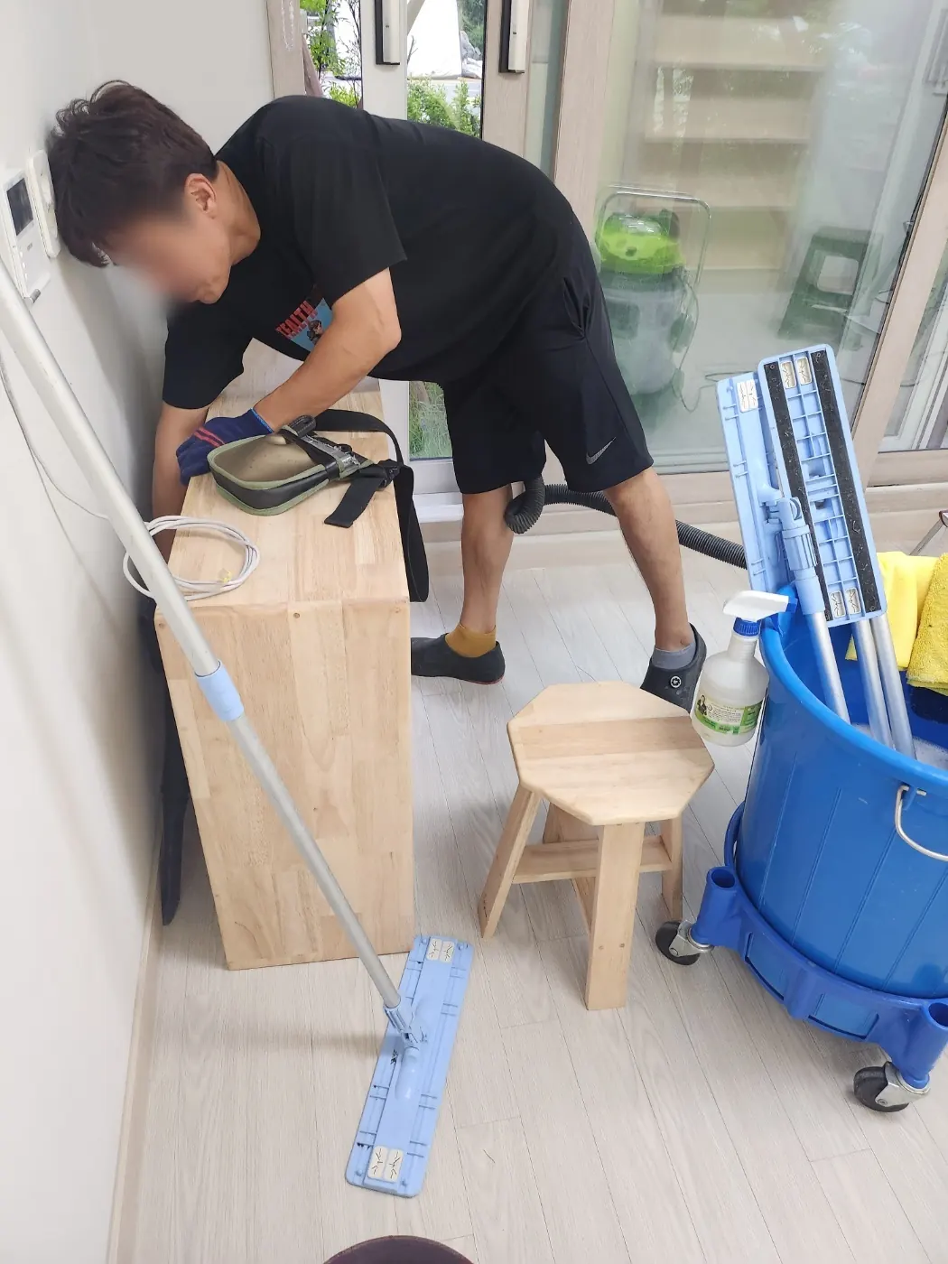 작업 진행 — 삼괴동 어린이집청소 현장