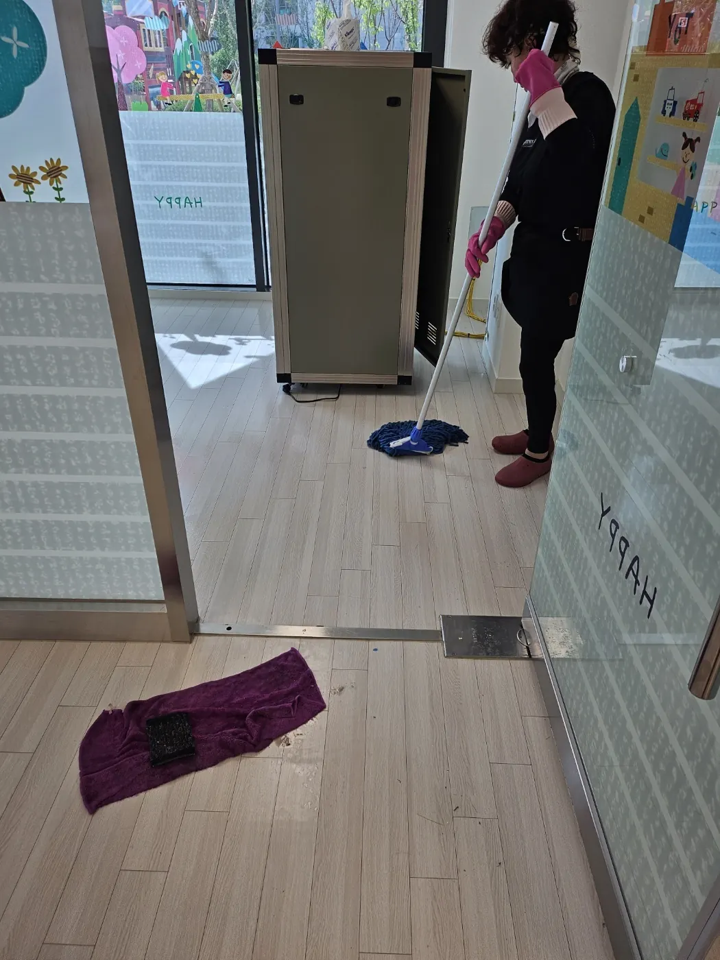 작업 진행 — 구성동 어린이집청소 현장
