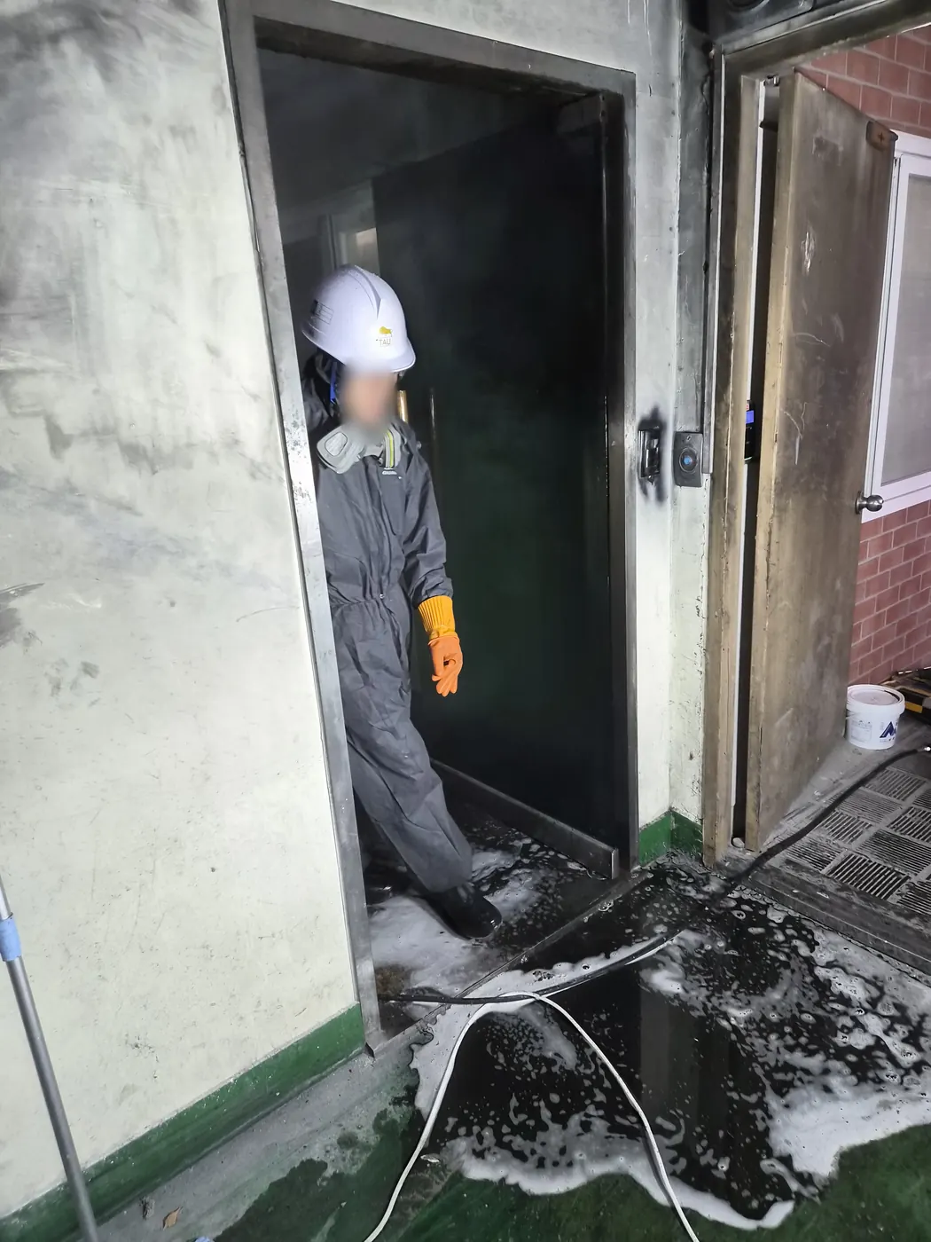 고압 세척 — 동구 화재청소 현장