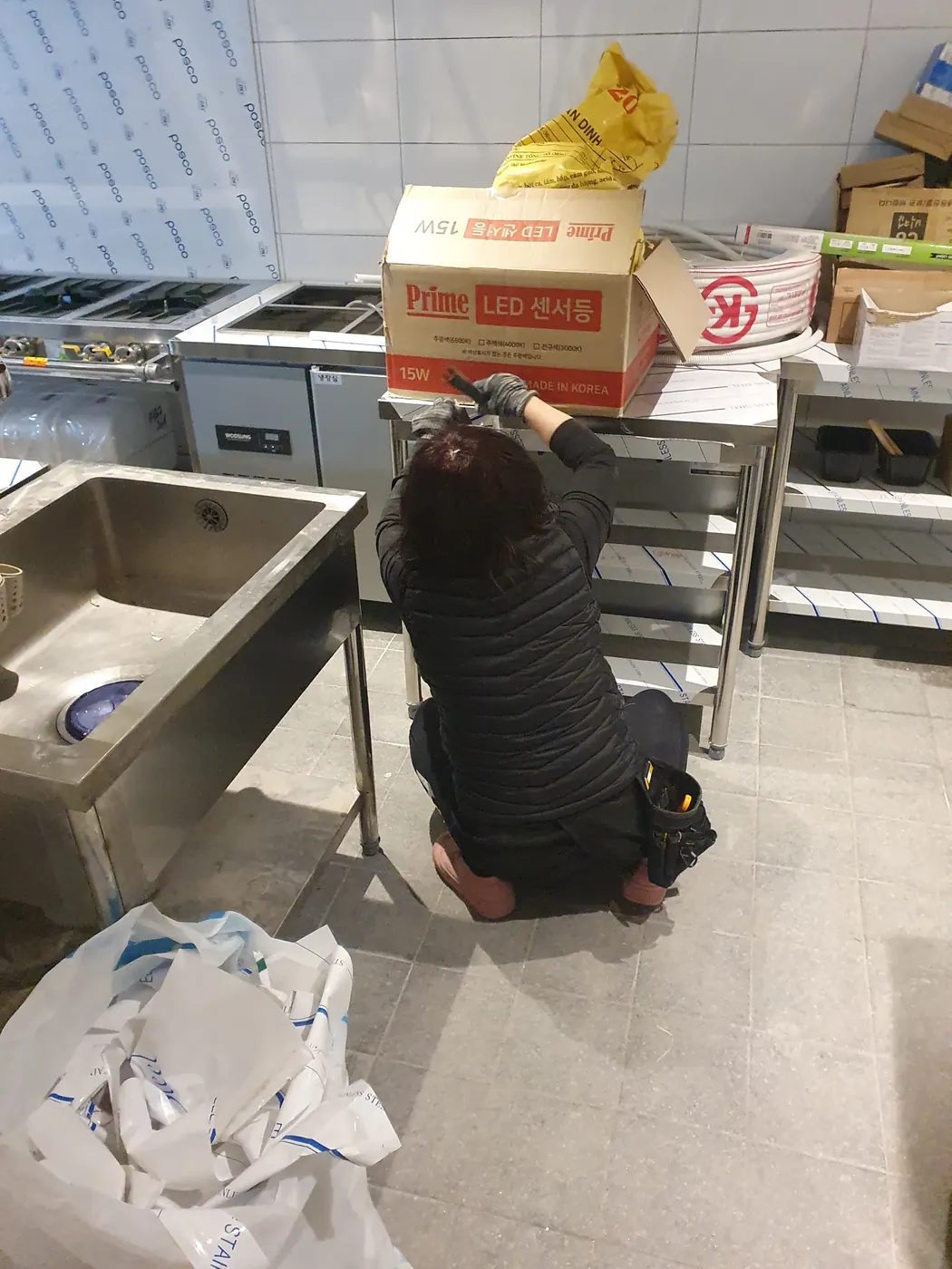 스테인리스 집기 — 갈마동 식당청소 현장