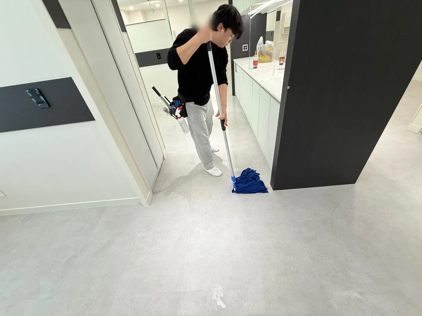 작업 진행 — 구암동 상가청소 현장